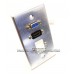 Placa Tapa Vga + HDMI 1.4 (4k) pigtail + Keystone Vacio Aluminio